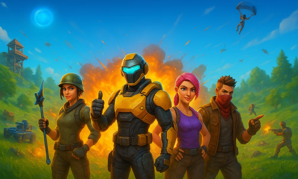 Fortnite-style digital graphic
